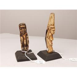 Two 19th C. Carved Bone Figures