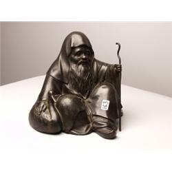 Japanese Bronzed Metal Figure 