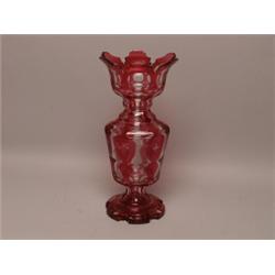 Cased Cranberry Vase