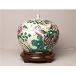 Antique Oriental Porcelain Vase on Stand
