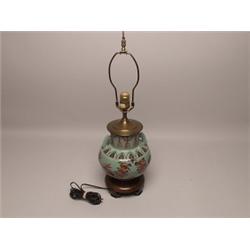 Orientalist Ceramic Lamp Vase