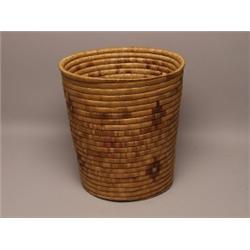19th C. Eskimo Cylindrical Basket