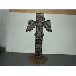 West Coast Painted Cedar Totem