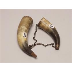 Two Antique Powder Horns