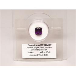 Amethyst 4.87 CT 