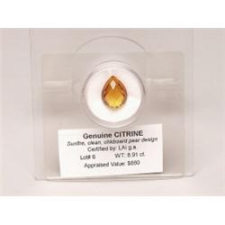 Citrine 8.91 CT 