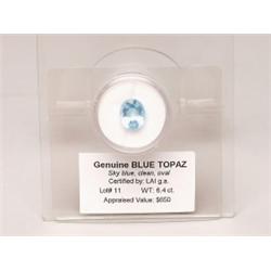 Blue Topaz 6.4 CT