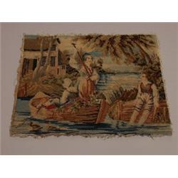 Antique Needlework Tapestry
