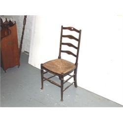 Vintage Rush Seated Ladder Back Chair