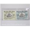 Image 2 : Lot of (2) Notgeld Paper Money *Dannefeld*