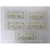 Image 2 : Lot of (5) Matched Signatures $20.00 1954 Notes (Beattie/Rasminsky)