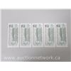 Image 2 : Lot of (5) UNC 1973 $1.00 Notes *In Sequence*
