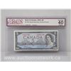 Image 1 : Bank of Canada 1954 $5.00 Five Dollars Note 1954 - Beattie/Rasminsky Mod.Portrait EXTRA FINE 40 BCS