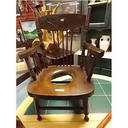 ANTIQUE VICTORIAN ERA CHILD'S POTTY CHAIR