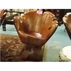 UNIQUE HAND CRAFTED DRIFT WOOD CHAIR - SWIVELS - 30" HIGH AT THE BACK - RETAIL APPROX. $200