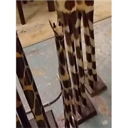 UNIQUE  HAND CRAFTED - ALL WOOD GIRAFFE - 24" light wood