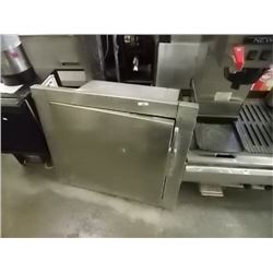STAINLESS STEEL BOX - BRACKETS INSIDE TO HOLD TRAYS - COOLER OR WARMER - BUILT IN WITH INSULATED DOO