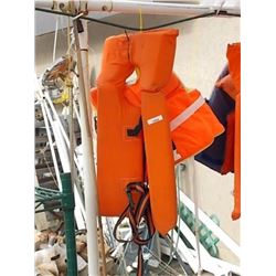 LIFE JACKETS - 2 - ORANGE BLACK TIES AND JACKET