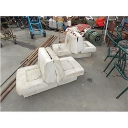 BOAT SEATS - 2 DOUBLE SEATED UNITS = 4 SEATS