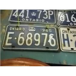 VINTAGE LICENSE PLATES - 2 TTL - 1965