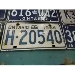 VINTAGE LICENSE PLATES - 2 TTL - 1966