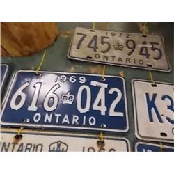 VINTAGE LICENSE PLATES - 2 TTL - 1969