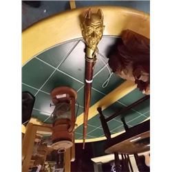 CANE WITH HEAD ON TOP