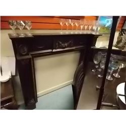 MAHOGANY CARVED FIRE PLACE MANTEL