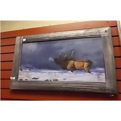 FRAMED LIMITED EDITION PRINT - WINTER BULL ELK - A.J.KING - GALLERY ESTIMATE ~$825