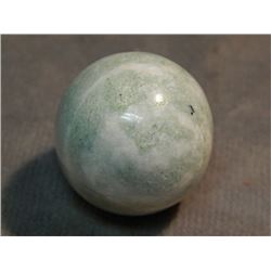 POLISHED STONE ORB - APPROX 1.25" DIAM -GREEN JADE