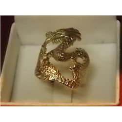 RING - NON-FEROUS - DRAGON - GOLD FINISH
