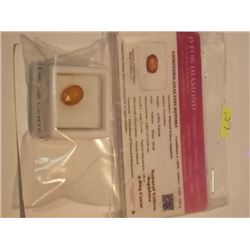 GEMSTONE - 3.86CT OVAL FACETTED YELLOW SAPPHIRE - CERTIFIEDNCLUDES GEMSTONE ANALYSIS REPORT - APPROX