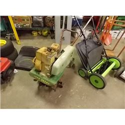 VINTAGE GAS ROTOTILLER - JOHN DEERE 216 - WORKED LAST YEAR - NOT TESTED THIS YEAR