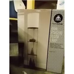 OVAL ETAGERE FLOOR LAMP - OPEN BOX - CONTENT UNVERIFIED - STR
