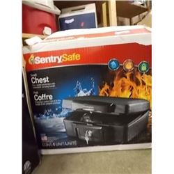 SMALL CHEST SAFE - OPEN BOX - CONTENT UNVERIFIED - STR