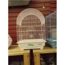 NEW BIRD CAGE - 355 - A - WHITE - 14"  X 12" X 20" H