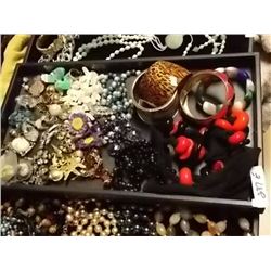 ASSORTED JEWELRY IN TRAY - BRACLETS AND MORE