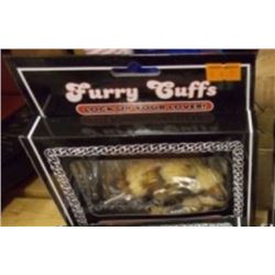 NEW FURRY HANDCUFFS - WITH QUICK RELEASE SAFETY - LEOPARD
