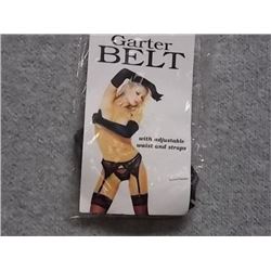 LINGERIE - NEW LADIES WAIST GARTER BELT - BLACK - ONE SIZE FITS ALL