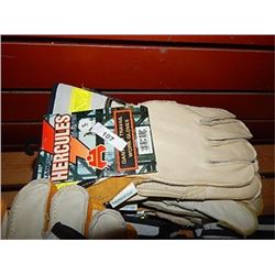 HERCULES LEATHER WORK GLOVES - NEW - S