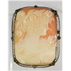 Image 1 : Large Vintage Shell Cameo Brooch, 2 1/8" x 1 3/4"