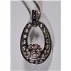Image 2 : Sterling Silver Pendant and Chain, CS's, 18" long