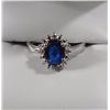 Image 1 : CLASSIC PRINCESS DIANA STYLE RING, FANTASTIC OVAL CUT LAB SAPPHIRE CENTER