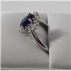 Image 2 : CLASSIC PRINCESS DIANA STYLE RING, FANTASTIC OVAL CUT LAB SAPPHIRE CENTER