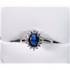 Image 4 : CLASSIC PRINCESS DIANA STYLE RING, FANTASTIC OVAL CUT LAB SAPPHIRE CENTER