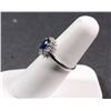 Image 7 : CLASSIC PRINCESS DIANA STYLE RING, FANTASTIC OVAL CUT LAB SAPPHIRE CENTER