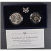 Image 2 : COMMEMS BOX/ COA: 1993 WWII 2 COIN BU SET; 1987 CONSTITUTION PROOF SILVER DOLLAR