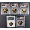Image 2 : SET OF ( 5 ) 2007 PRESIDENTIAL DOLLARS, ICG & NGC PROOF-70