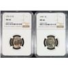 Image 1 : 1949 & 1951-D JEFFERSON NICKELS, NGC MS-66