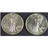 Image 1 : 1939 ( BETTER DATE ) & 1942 WALKING LIBERTY  HALF DOLLARS,  CHOICE BU